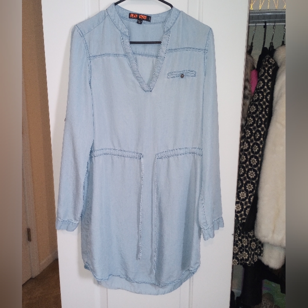 Love Tree Sky Blue Denim Dress
